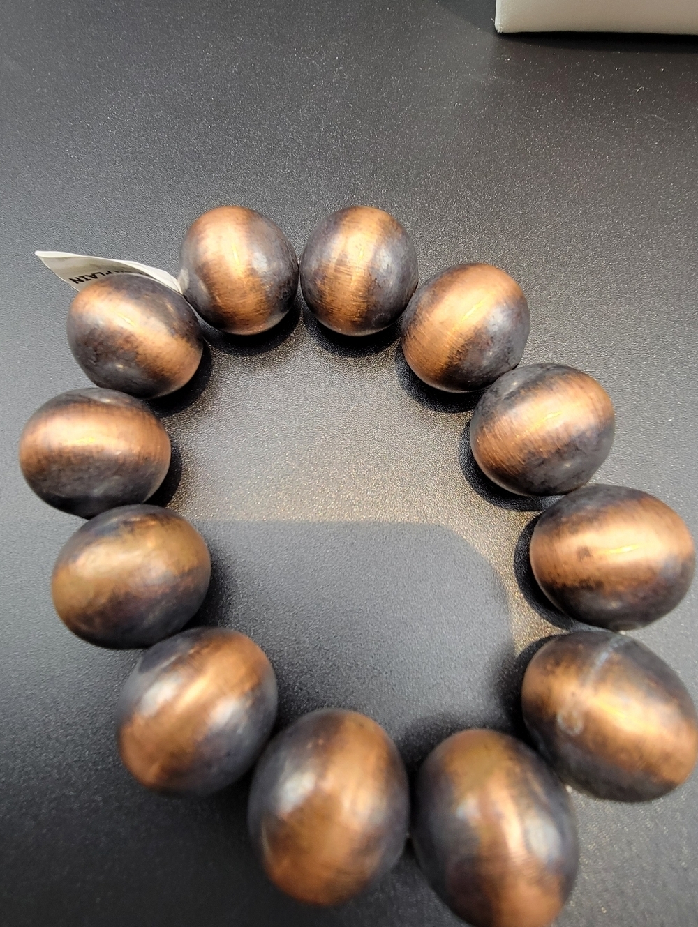 NEW 16mm Desert Copper Pearl Stretch Bracelet Chunky Navajo Pearl Style Boho